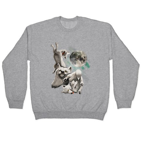 Three Wolf Moon Moon (Juniors) Crewneck Sweatshirt