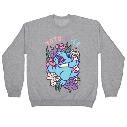 Toto-bi-le Totodile Bisexual Parody Crewneck Sweatshirt