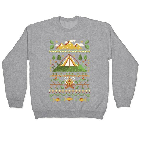 Ugly Camping Sweater Crewneck Sweatshirt