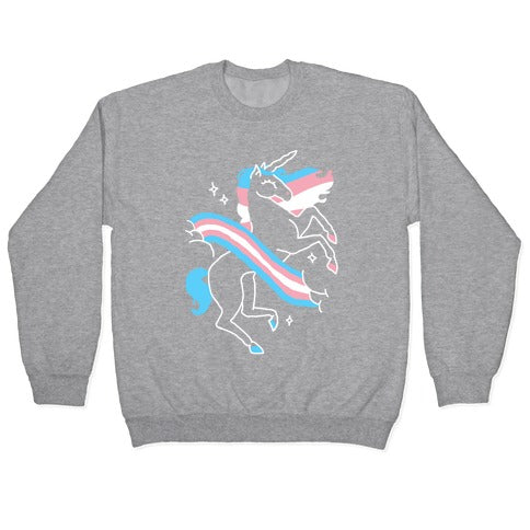 Unicorn Trans Pride Crewneck Sweatshirt