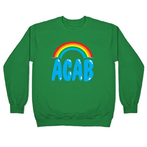 ACAB White Print Crewneck Sweatshirt