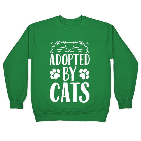 Adopted By Cats Crewneck Sweatshirt