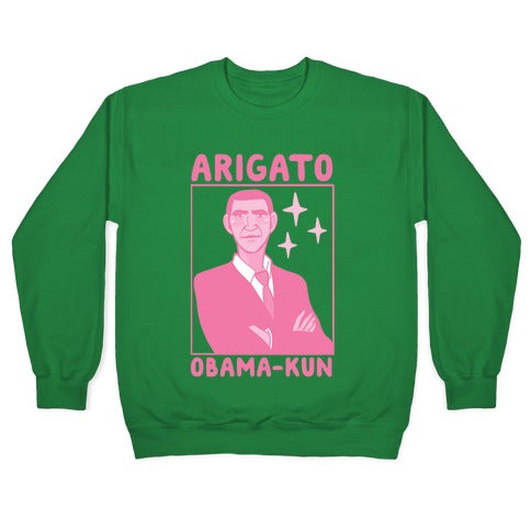 Arigato, Obama-kun Crewneck Sweatshirt