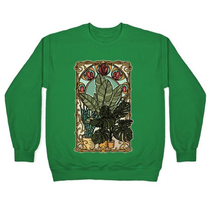 Art Nouveau House Plants Crewneck Sweatshirt
