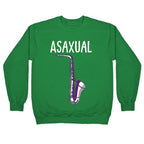 Asaxual White Print Crewneck Sweatshirt