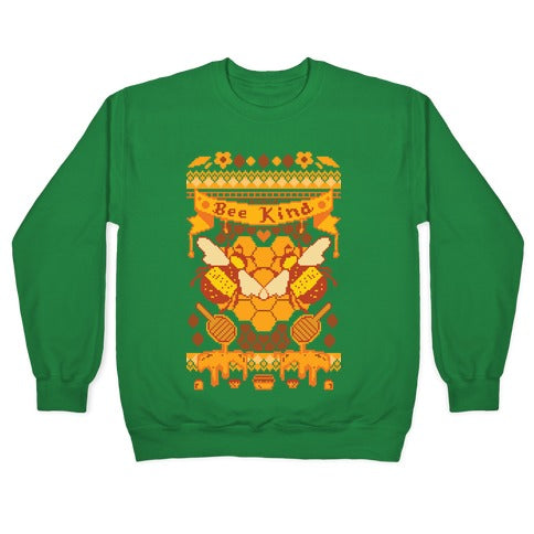 Bee Kind Sweater Pattern Crewneck Sweatshirt