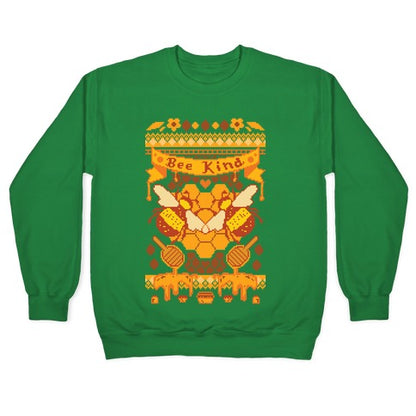 Bee Kind Sweater Pattern Crewneck Sweatshirt