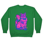 Bisexual Pride Cat Crewneck Sweatshirt