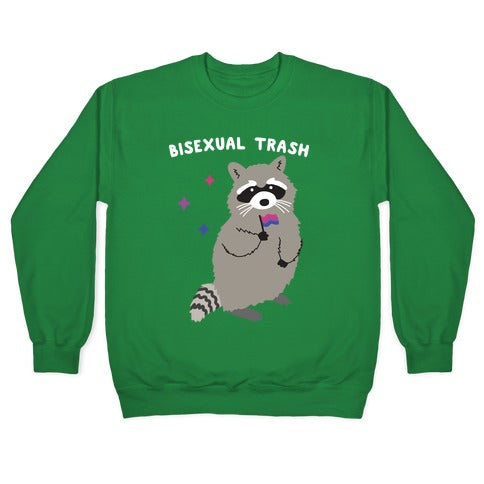 Bisexual Trash Raccoon Crewneck Sweatshirt