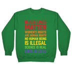 Black Lives Matter List Crewneck Sweatshirt