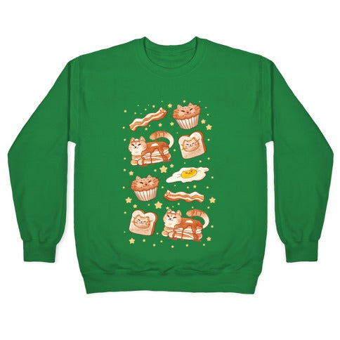 Breakfast Cats Crewneck Sweatshirt