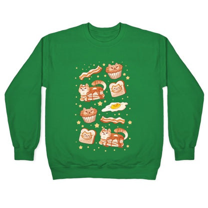 Breakfast Cats Crewneck Sweatshirt