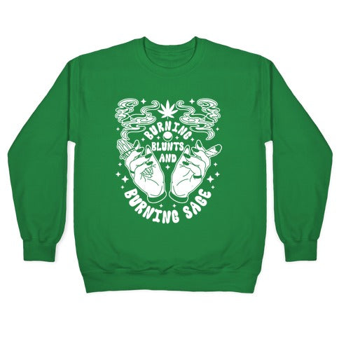Burning Blunts and Burning Sage Crewneck Sweatshirt