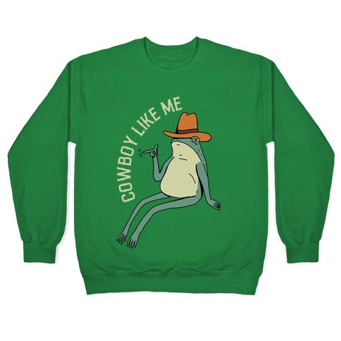 Cowboy Like Me Frog Crewneck Sweatshirt