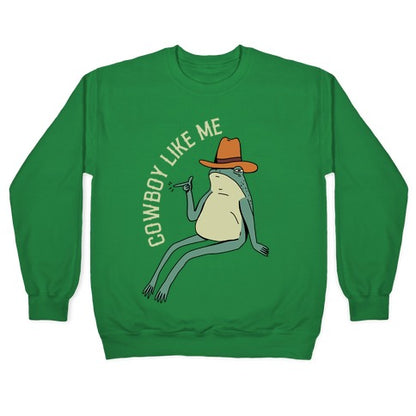 Cowboy Like Me Frog Crewneck Sweatshirt