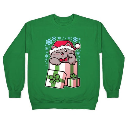 Cute Christmas Cat Crewneck Sweatshirt