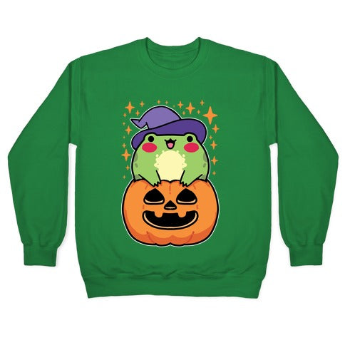 Cute Halloween Frog Crewneck Sweatshirt