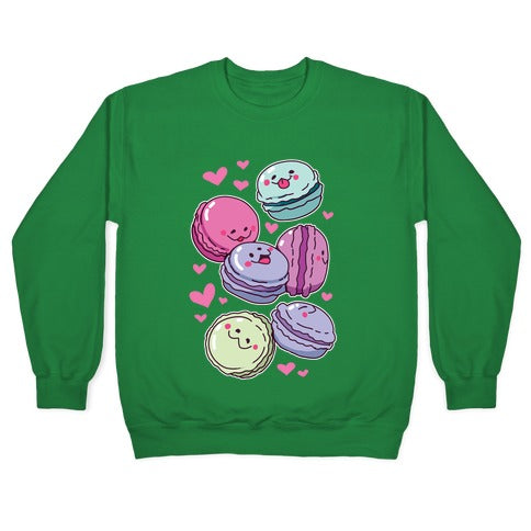 Cute Macarons Pattern Crewneck Sweatshirt
