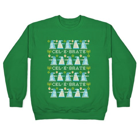 Dalek Hanukkah Sweater Crewneck Sweatshirt