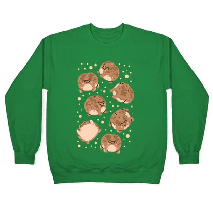 Desert Rain Frog Pattern Crewneck Sweatshirt