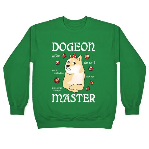 Dogeon Master Doge DM Crewneck Sweatshirt