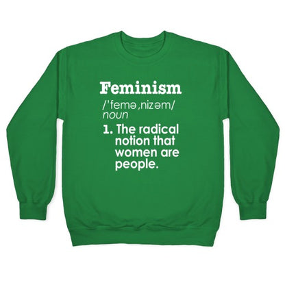 Feminism Definition Crewneck Sweatshirt
