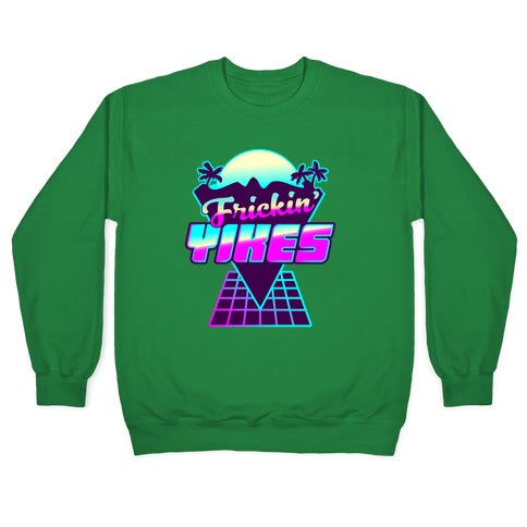 Frickin' YIKES Retro Wave Crewneck Sweatshirt