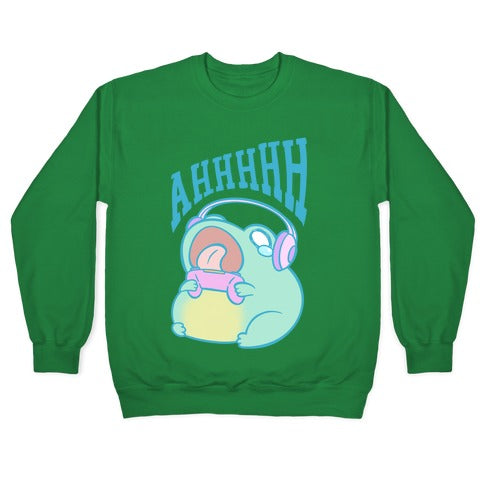 Gamer Frog Scream Crewneck Sweatshirt