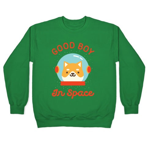 Good Boy In Space Crewneck Sweatshirt