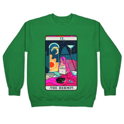 Hermit Tarot Card Crewneck Sweatshirt