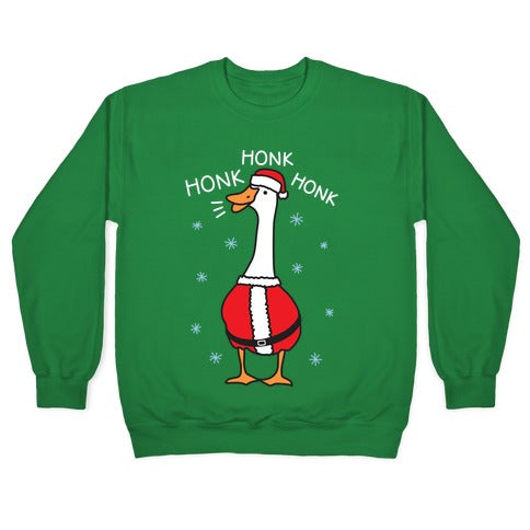 Honk Honk Honk Santa Goose Crewneck Sweatshirt