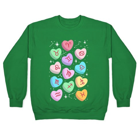 Horoscope Candy Hearts Crewneck Sweatshirt