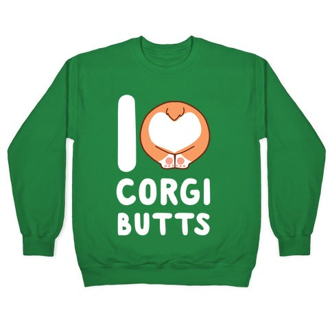 I Heart Corgi Butts Crewneck Sweatshirt