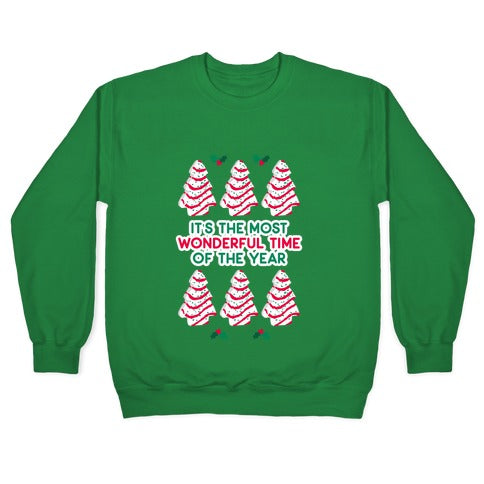 It's the Most Wonderful Time of the Year (Holiday Tree Cake Time) Crewneck Sweatshirt