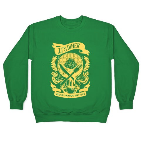 JJ's Diner: Belgian Waffle Crest Crewneck Sweatshirt