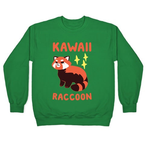 Kawaii Raccoon - Red Panda Crewneck Sweatshirt