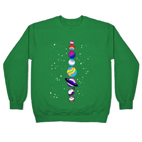 LGBTQ+ Planets Crewneck Sweatshirt