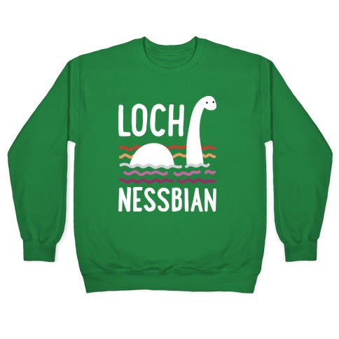 Loch Nessbian Lesbian Crewneck Sweatshirt