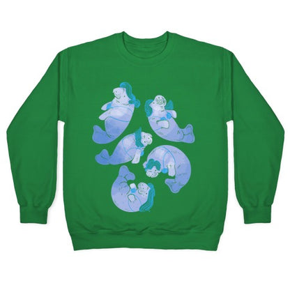 Mermaid Manatees Crewneck Sweatshirt