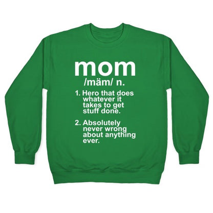 Mom Definition Crewneck Sweatshirt