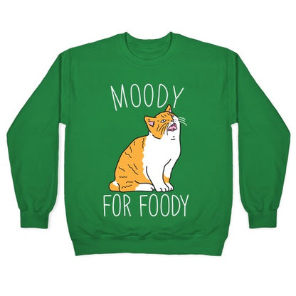 Moody For Foody Cat Crewneck Sweatshirt