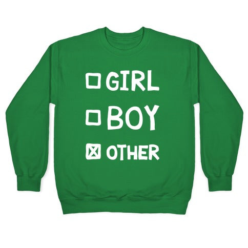 Non-Binary Gender Checklist Crewneck Sweatshirt