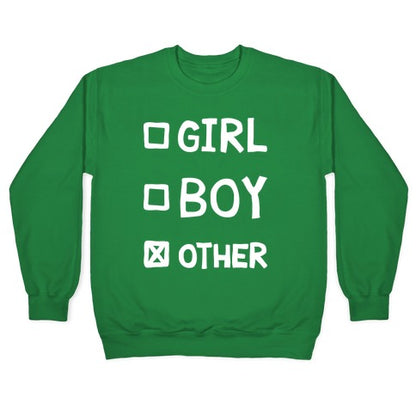Non-Binary Gender Checklist Crewneck Sweatshirt