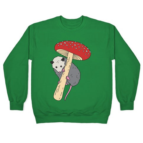 Opossum Mushroom Crewneck Sweatshirt