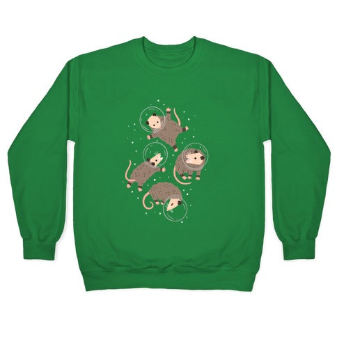 Opossums In Space Crewneck Sweatshirt