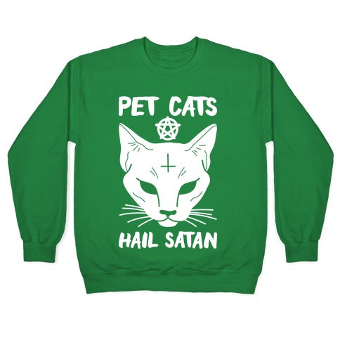 Pet Cats Hail Satan Sphynx Crewneck Sweatshirt