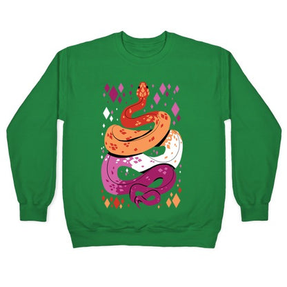 Pride Snakes: Lesbian Crewneck Sweatshirt
