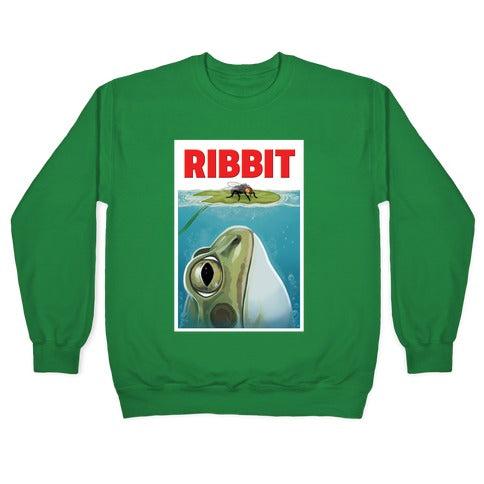 Ribbit Jaws Parody Crewneck Sweatshirt