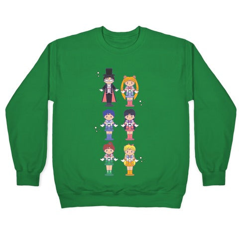 Sailor Moon Inner Senshi Pocket Parody Crewneck Sweatshirt