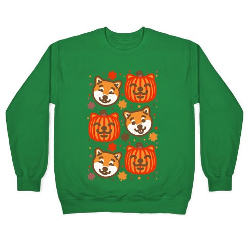 Shiba Inu Pumpkins Crewneck Sweatshirt